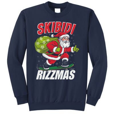 Skibid.I Rizzmas Christmas Rizz Santa Claus Charisma Cool Sweatshirt