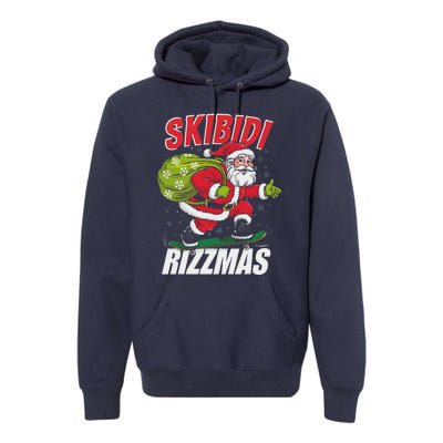 Skibid.I Rizzmas Christmas Rizz Santa Claus Charisma Cool Premium Hoodie