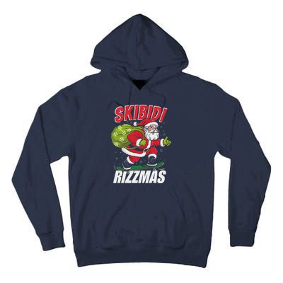 Skibid.I Rizzmas Christmas Rizz Santa Claus Charisma Cool Tall Hoodie