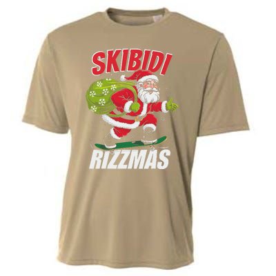 Skibid.I Rizzmas Christmas Rizz Santa Claus Charisma Cool Cooling Performance Crew T-Shirt