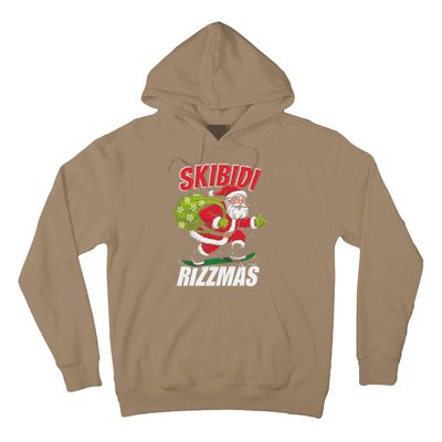 Skibid.I Rizzmas Christmas Rizz Santa Claus Charisma Cool Hoodie