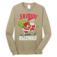 Skibid.I Rizzmas Christmas Rizz Santa Claus Charisma Cool Long Sleeve Shirt