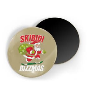 Skibid.I Rizzmas Christmas Rizz Santa Claus Charisma Cool Magnet