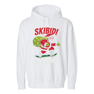 Skibid.I Rizzmas Christmas Rizz Santa Claus Charisma Cool Garment-Dyed Fleece Hoodie