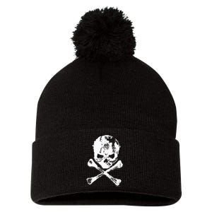 Stray Rats Digi Skull Pom Pom 12in Knit Beanie