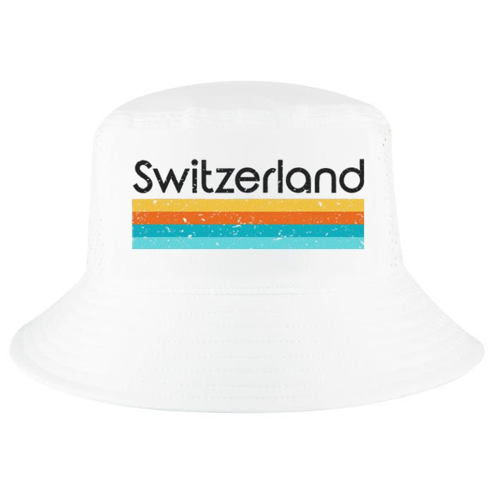 Switzerland Retro Design Cool Comfort Performance Bucket Hat