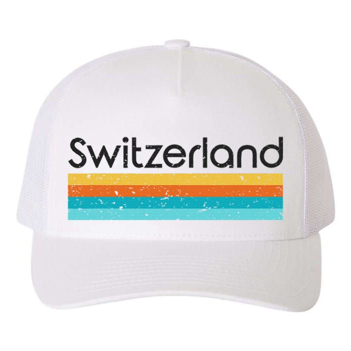 Switzerland Retro Design Yupoong Adult 5-Panel Trucker Hat