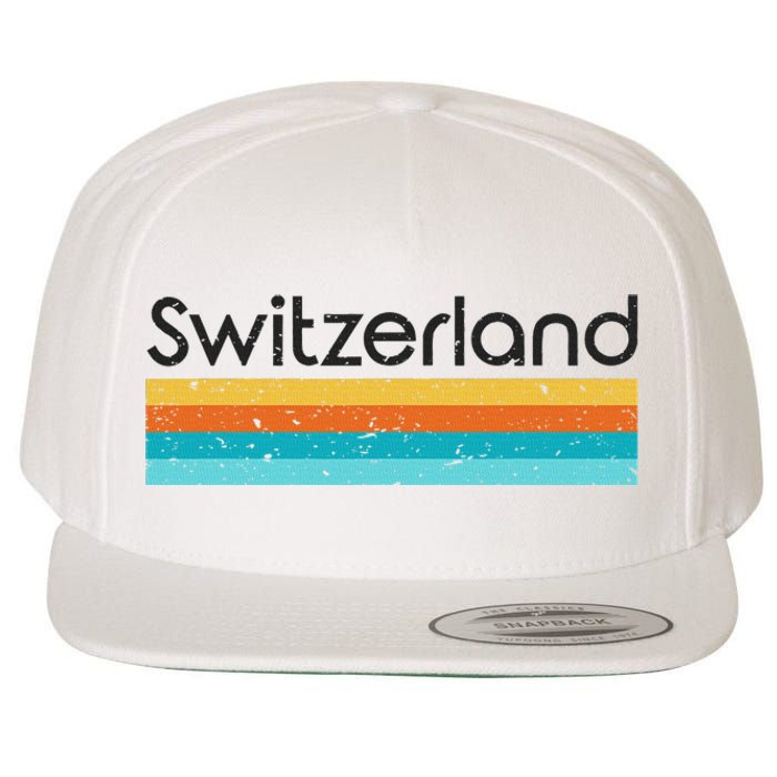 Switzerland Retro Design Wool Snapback Cap