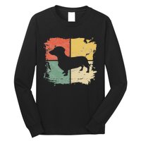 Square Retro Dachshund Owner Gift Dog Parent Dad Doxie Mom Long Sleeve Shirt