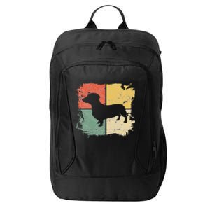 Square Retro Dachshund Owner Gift Dog Parent Dad Doxie Mom City Backpack