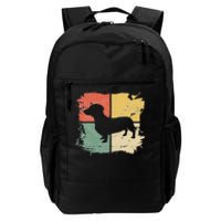 Square Retro Dachshund Owner Gift Dog Parent Dad Doxie Mom Daily Commute Backpack