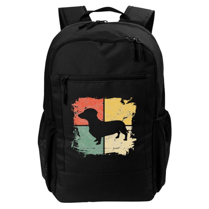 Square Retro Dachshund Owner Gift Dog Parent Dad Doxie Mom Daily Commute Backpack