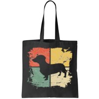 Square Retro Dachshund Owner Gift Dog Parent Dad Doxie Mom Tote Bag