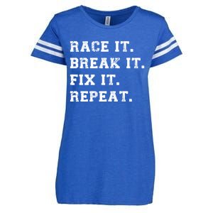 Street Racing Drag Race It Break It Fix It Auto Mechanic Gift Enza Ladies Jersey Football T-Shirt