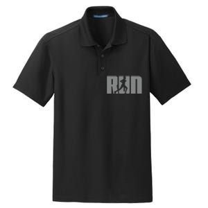 Silhouette Run Design For Runner Marathon Graphic Running Dry Zone Grid Polo