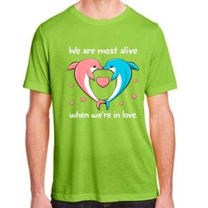 Sweet Rotic Dolphin In Love Happy Valentine's Day Gift Adult ChromaSoft Performance T-Shirt