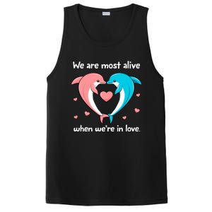 Sweet Rotic Dolphin In Love Happy Valentine's Day Gift PosiCharge Competitor Tank