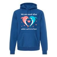 Sweet Rotic Dolphin In Love Happy Valentine's Day Gift Premium Hoodie