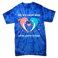 Sweet Rotic Dolphin In Love Happy Valentine's Day Gift Tie-Dye T-Shirt