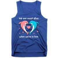 Sweet Rotic Dolphin In Love Happy Valentine's Day Gift Tank Top