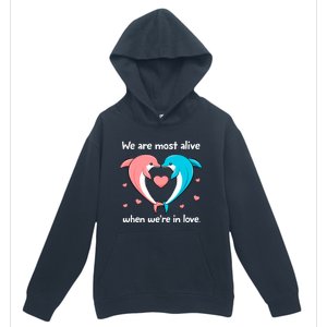 Sweet Rotic Dolphin In Love Happy Valentine's Day Gift Urban Pullover Hoodie