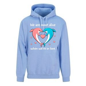 Sweet Rotic Dolphin In Love Happy Valentine's Day Gift Unisex Surf Hoodie