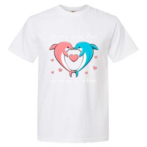 Sweet Rotic Dolphin In Love Happy Valentine's Day Gift Garment-Dyed Heavyweight T-Shirt