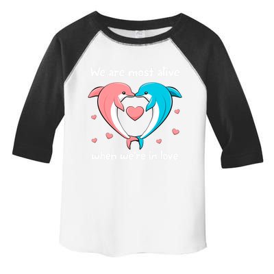 Sweet Rotic Dolphin In Love Happy Valentine's Day Gift Toddler Fine Jersey T-Shirt