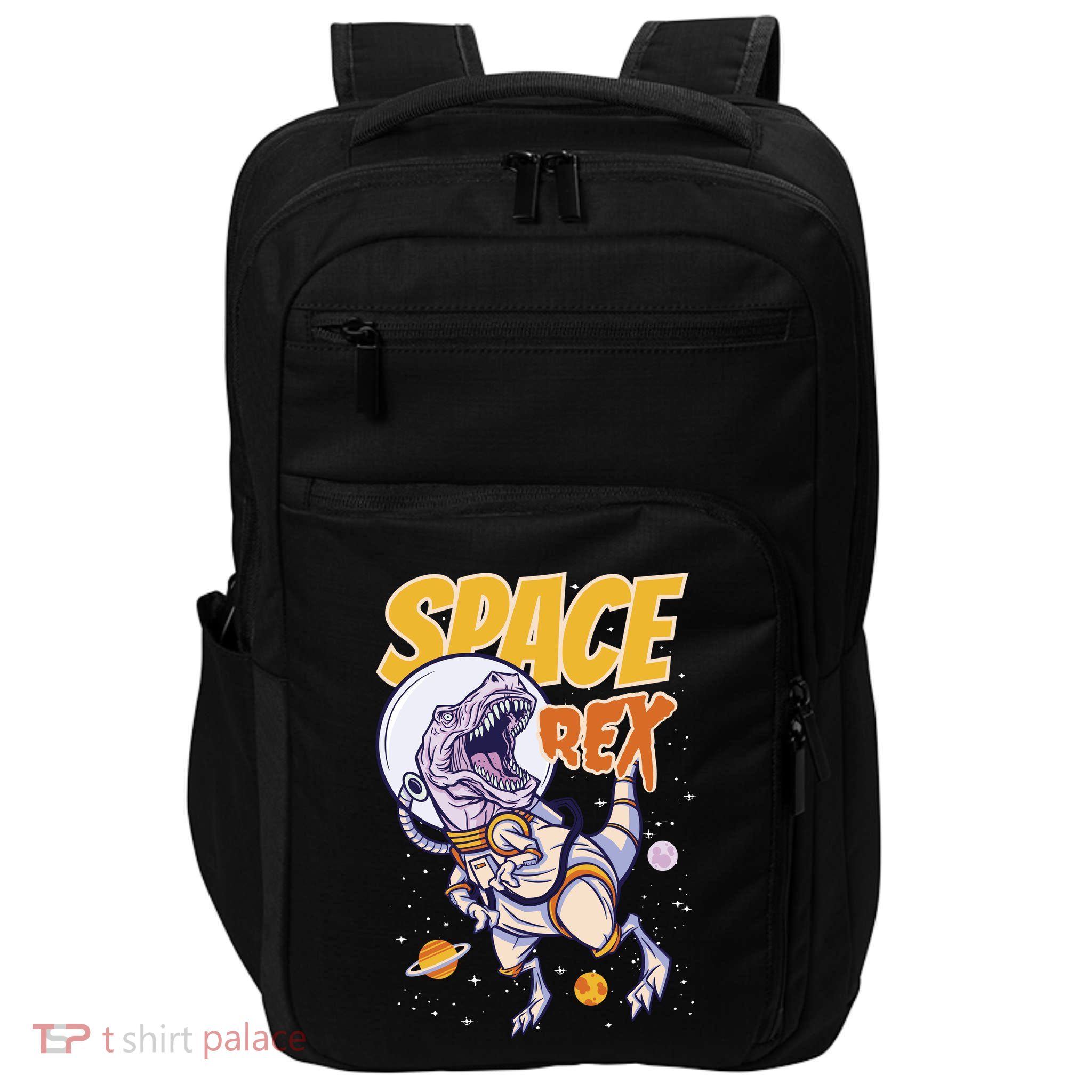 Space Rex Dinosaur Galaxy Impact Tech Backpack