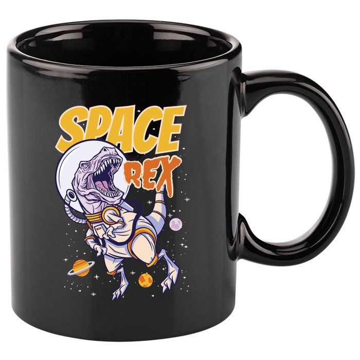 Space Rex Dinosaur Galaxy 11oz C Handle Ceramic Mug
