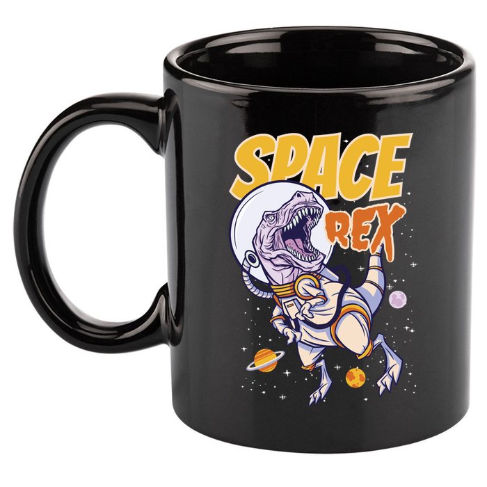 Space Rex Dinosaur Galaxy 11oz C Handle Ceramic Mug