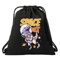 Space Rex Dinosaur Galaxy Drawstring Bag