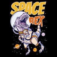 Space Rex Dinosaur Galaxy Drawstring Bag