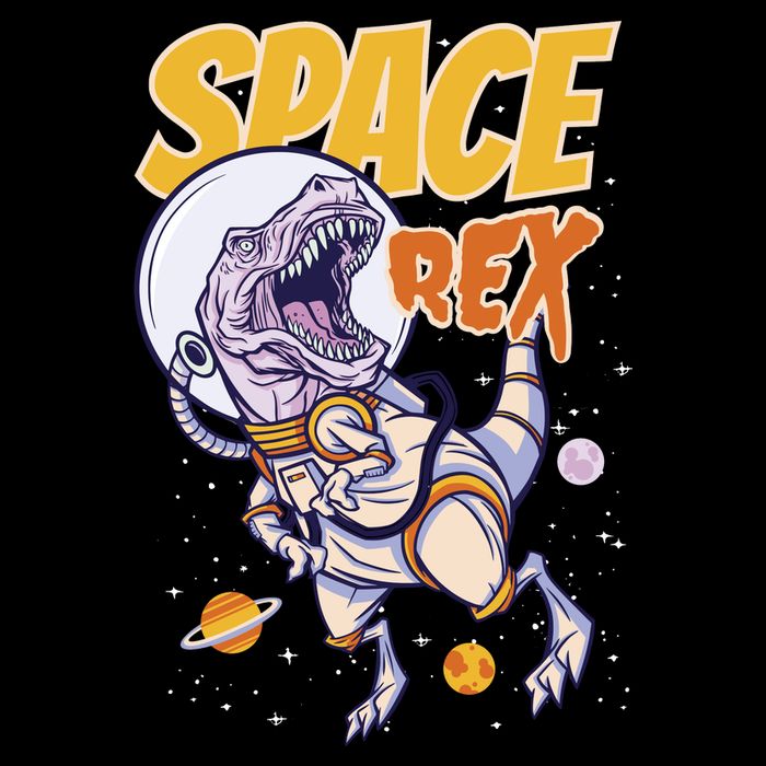 Space Rex Dinosaur Galaxy Drawstring Bag