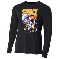 Space Rex Dinosaur Galaxy Cooling Performance Long Sleeve Crew