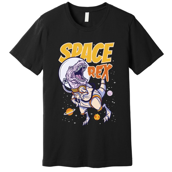 Space Rex Dinosaur Galaxy Premium T-Shirt