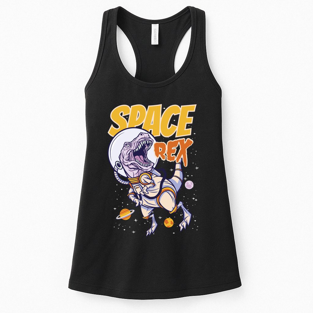 Space Rex Dinosaur Galaxy Womens Tank Top