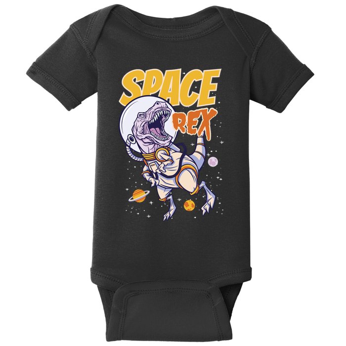 Space Rex Dinosaur Galaxy Baby Bodysuit