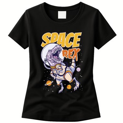 Space Rex Dinosaur Galaxy Womens T-Shirt