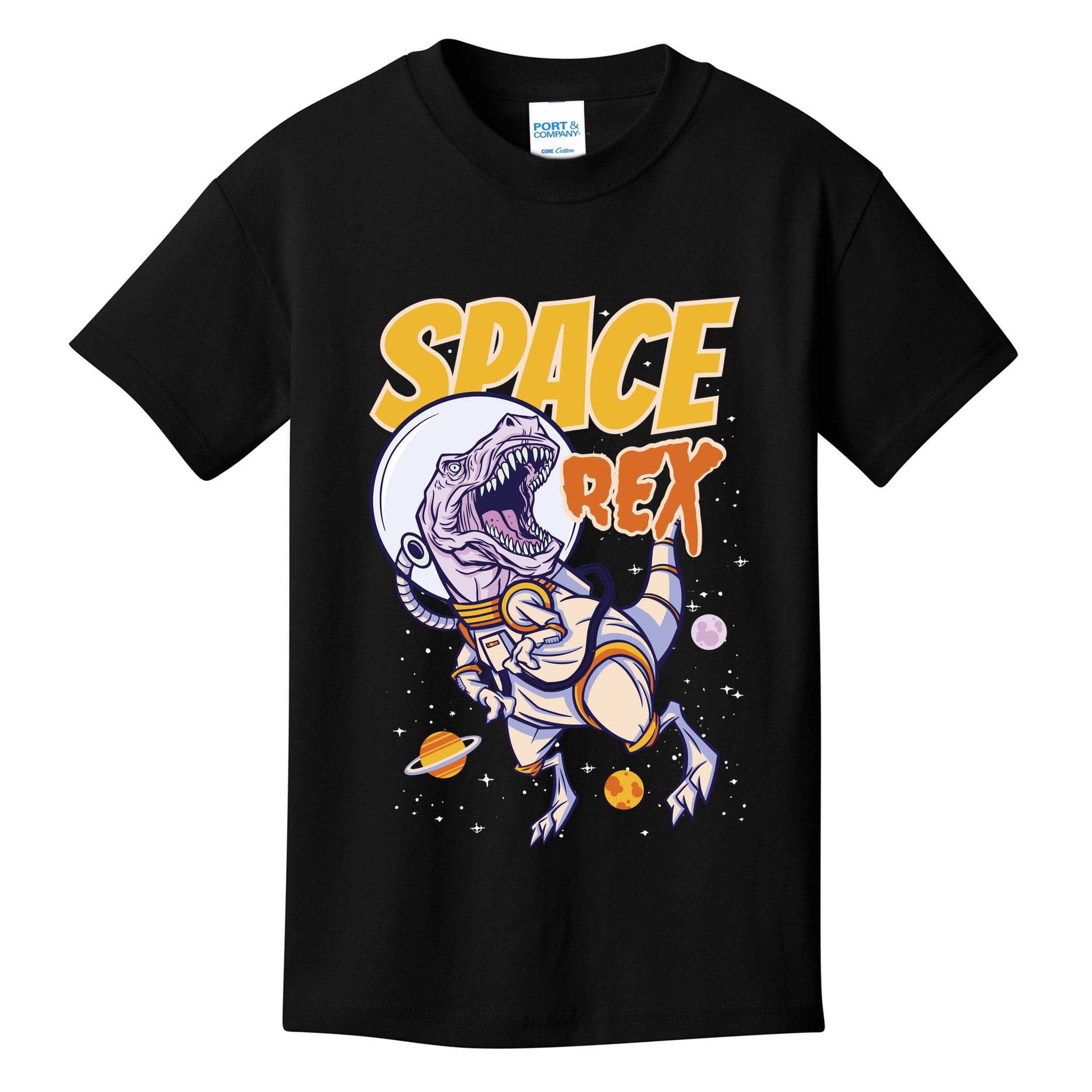 Space Rex Dinosaur Galaxy Kids T-Shirt