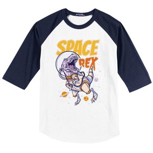 Space Rex Dinosaur Galaxy Baseball Sleeve Shirt