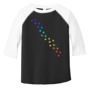 S Rainbow Dog Paws For Dog Lovers And Dog Lovers Vneck Toddler Fine Jersey T-Shirt