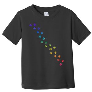 S Rainbow Dog Paws For Dog Lovers And Dog Lovers Vneck Toddler T-Shirt