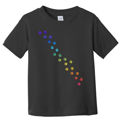 S Rainbow Dog Paws For Dog Lovers And Dog Lovers Vneck Toddler T-Shirt