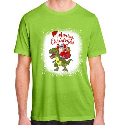 Santa Riding Dinosaur Xmas Mery Christmas Long Sleeve Adult ChromaSoft Performance T-Shirt