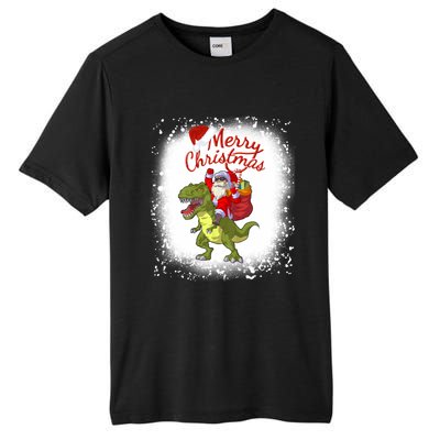 Santa Riding Dinosaur Xmas Mery Christmas Long Sleeve Tall Fusion ChromaSoft Performance T-Shirt