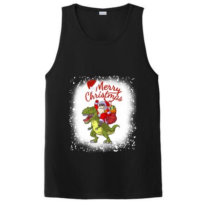 Santa Riding Dinosaur Xmas Mery Christmas Long Sleeve PosiCharge Competitor Tank