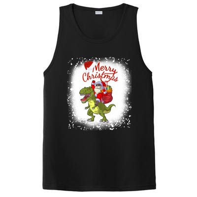 Santa Riding Dinosaur Xmas Mery Christmas Long Sleeve PosiCharge Competitor Tank