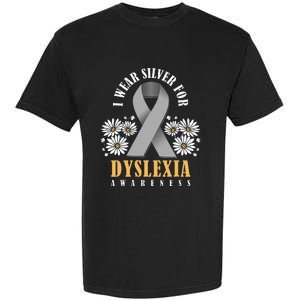 Silver Ribbon Dyslexia Awareness Dyslexia Teacher Dyslexia Garment-Dyed Heavyweight T-Shirt