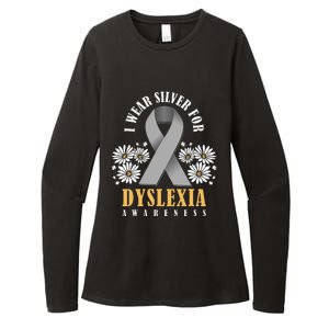 Silver Ribbon Dyslexia Awareness Dyslexia Teacher Dyslexia Womens CVC Long Sleeve Shirt